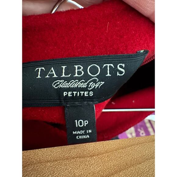 Talbots Women's Straight Pencil Skirt Size 10 Petite Red Wool Blend 10P - Picture 3 of 4
